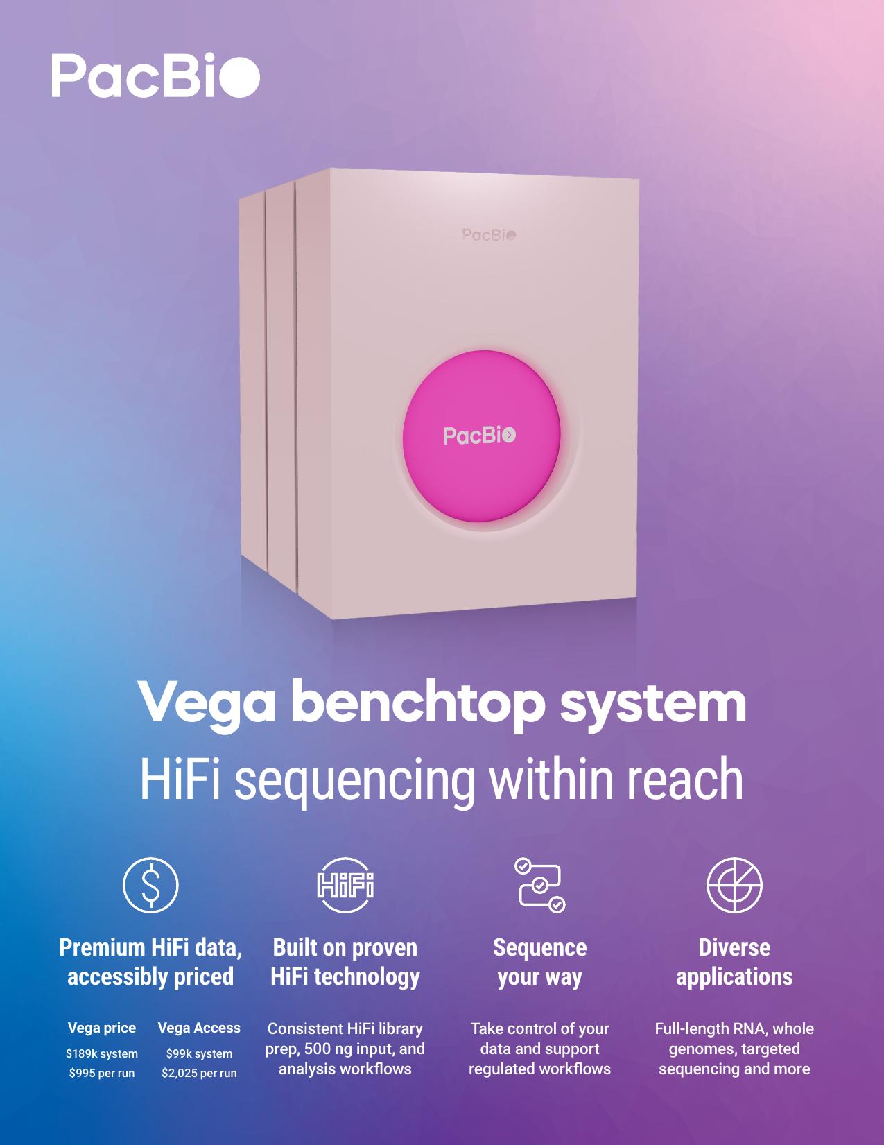 Vega product brochure cover